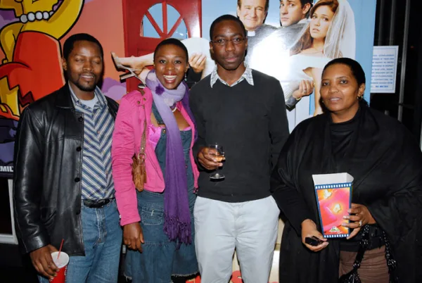 Emmy nominee Brenda Ngxoli (in pink) with friends